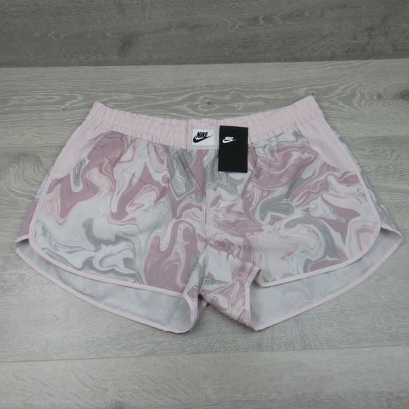 Nike NSW Women's Pink Marble Swirl Running Shorts - Picture 2 of 8